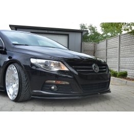 Накладка сплиттер на передний бампер на VW Passat CC